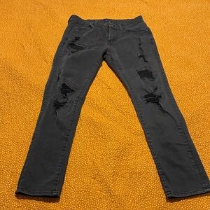 Aeropostale Black Slim Ripped Men's Jeans